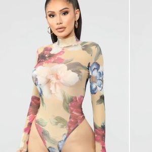 Fashion Nova see through bodysuit size medium in good condition
